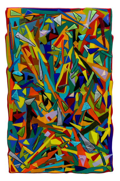 Large Abstract Mardi Gras Wall Panel (Red)