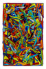 Large Abstract Mardi Gras Wall Panel (Cobalt Blue)