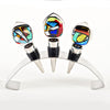 Set of Three Mardi Gras- Style Winestoppers