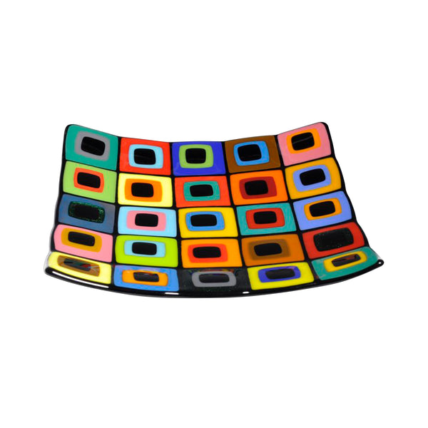 Liquorice Allsorts Shallow Square 10-inch Bowl