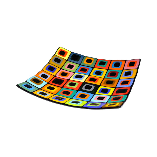 Liquorice Allsorts Shallow Square 14-inch Bowl