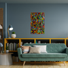 Large Abstract Mardi Gras Wall Panel (Cobalt Blue)