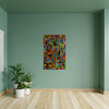 Large Abstract Mardi Gras Wall Panel (Cobalt Blue)