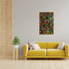 Large Abstract Mardi Gras Wall Panel (Red)