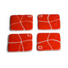 Orange and White Mod Squad Coaster Set
