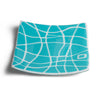 Turquoise and White Square Mod Squad Bowl